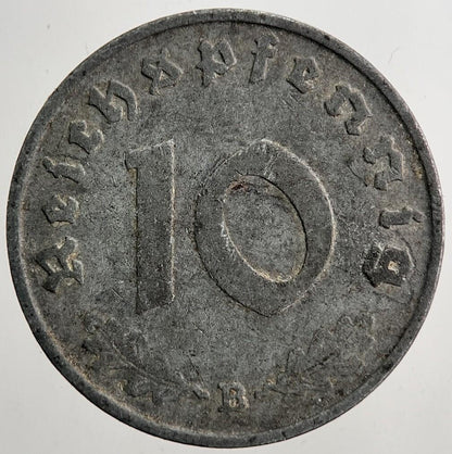 1940-B Nazi Germany 10 Pfennig Coin | Very High Grade