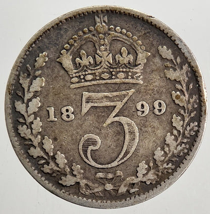 1899 Victoria Threepence Silver Coin | Collectable Grade