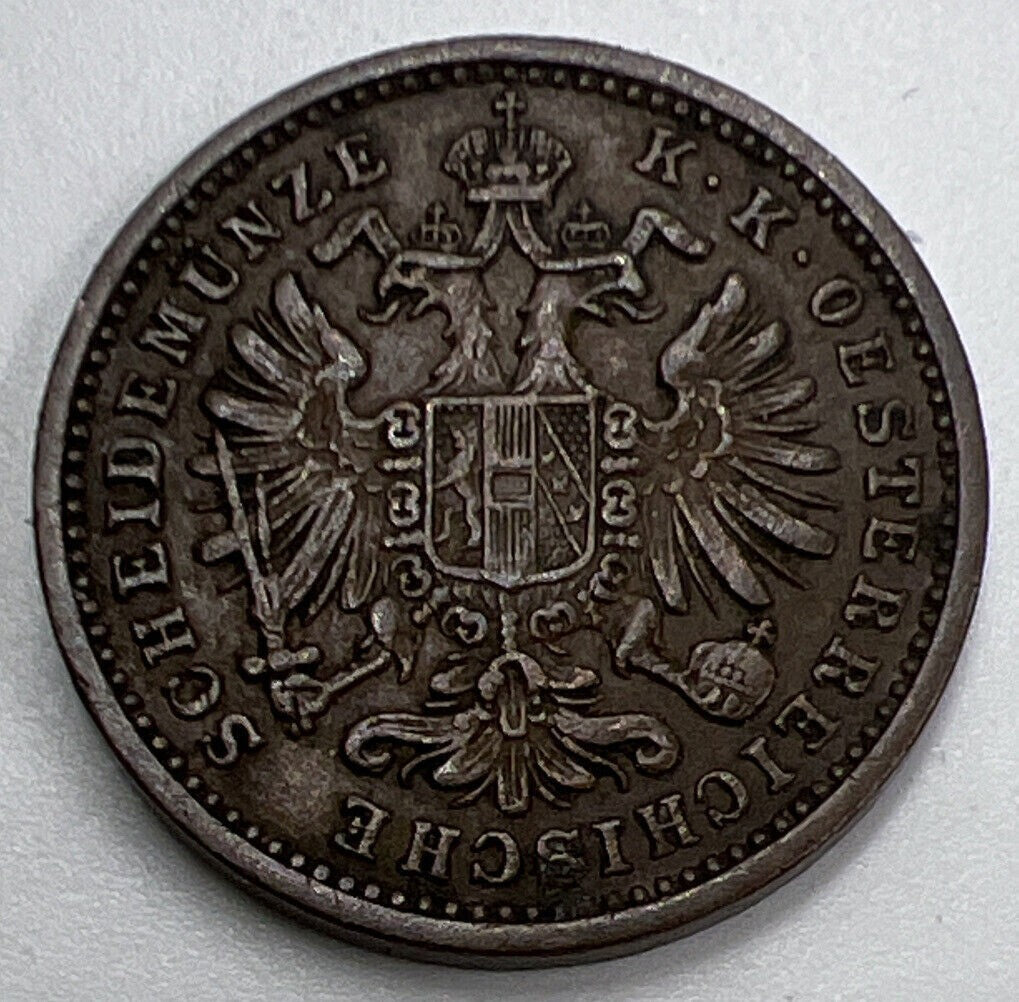 1891 Austria 1 One Kreuzer Coin | Fine Collectable Grade