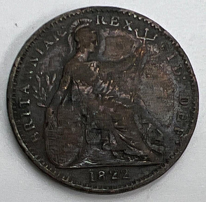 1822 George IV Farthing Coin | Collectable Grade
