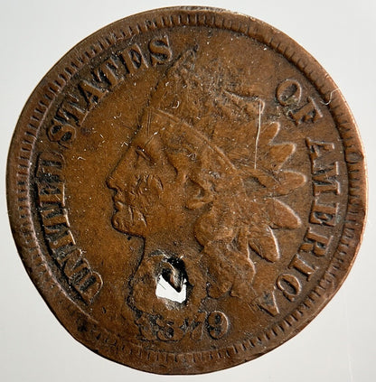 1879 US USA Indian Head One 1 Cent Copper Coin | Fair Grade