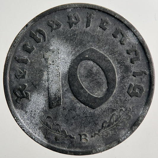 1944-B Nazi Germany 10 Pfennig Coin | Very High Grade