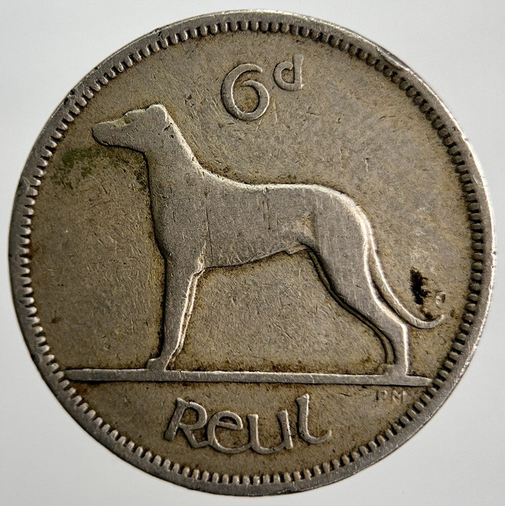 1942 Irish Sixpence 6d Dog Coin | Collectable Grade