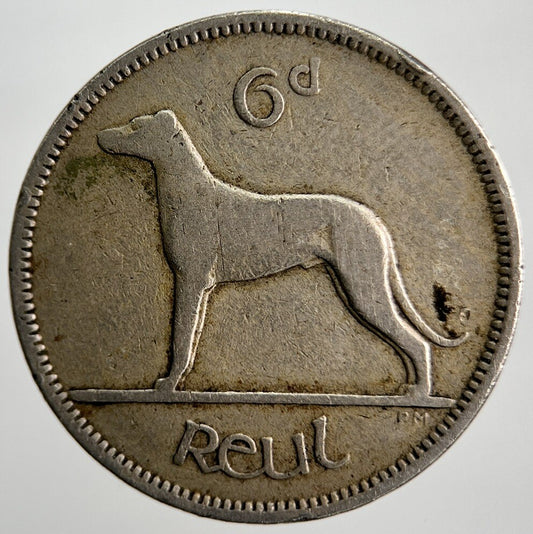 1942 Irish Sixpence 6d Dog Coin | Collectable Grade