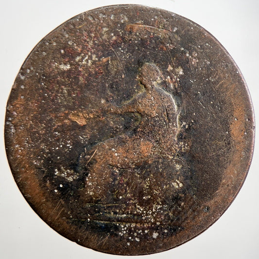 George 3rd III Half-Penny British Coin | Worn Grade