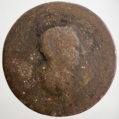 George 3rd III Half-Penny British Coin | Worn Grade
