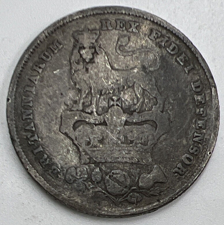 1825 George IV Shilling Silver Coin | Fair Grade