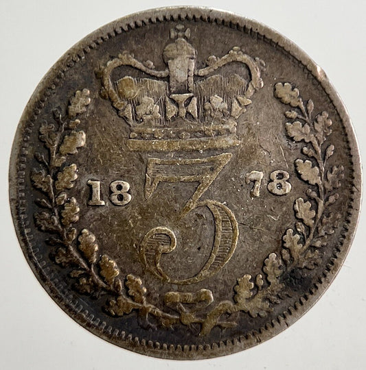 1878 Victoria Threepence Silver Coin | Collectable Grade