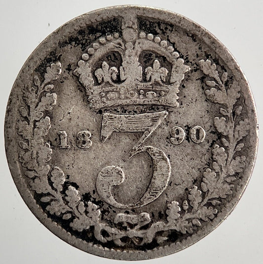 1890 Victoria Threepence Silver Coin | Collectable Grade