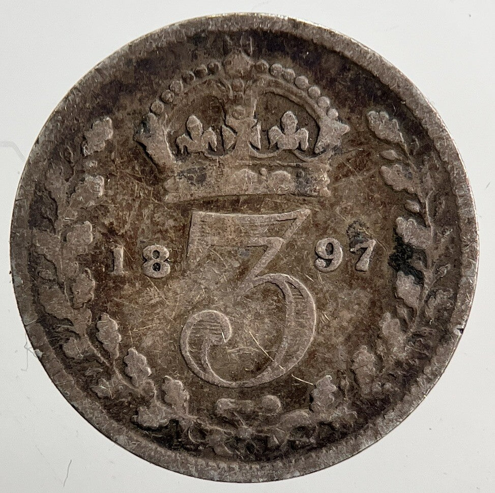 1897 Victoria Threepence Silver Coin | Collectable Grade