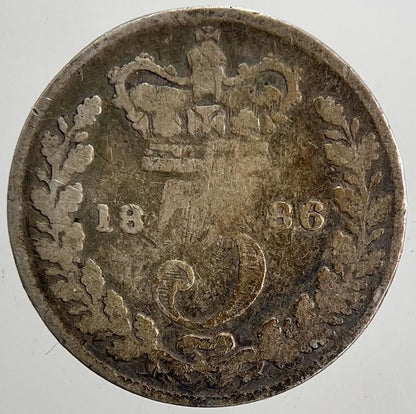 1886 Victoria Threepence Silver Coin | Collectable Grade