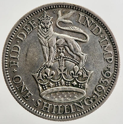 1936 George V Shilling British Silver Coin | Fine Collectable Grade