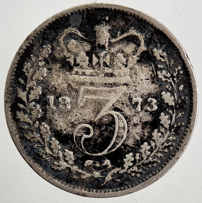 1873 Victoria Threepence Silver Coin | Collectable Grade