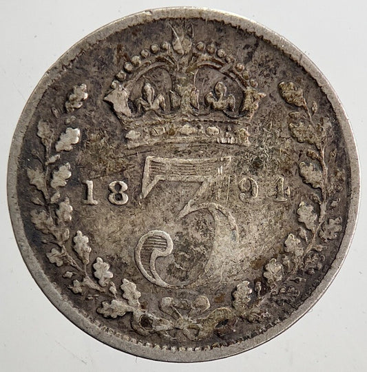 1894 Victoria Threepence Silver Coin | Collectable Grade