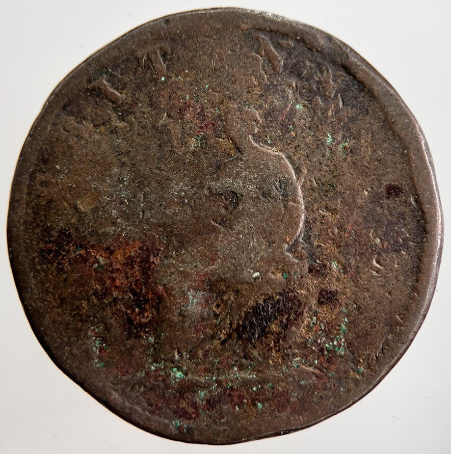 1806 George 3rd III Half-Penny British Coin | Worn Grade