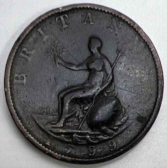 1799 George III Half-Penny Coin | Collectable Grade