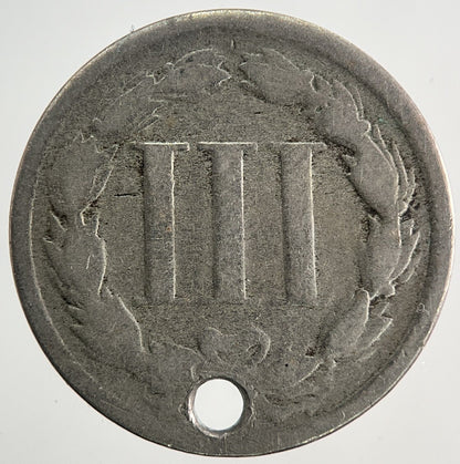 1864 US USA III 3 Cent Coin | Collectable Grade