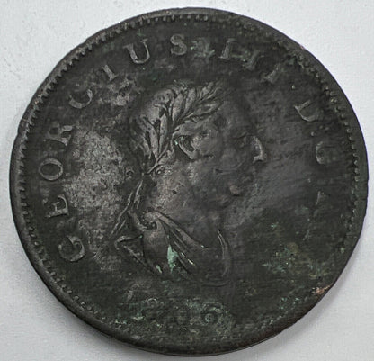 1806 George III Half-Penny | British Coin | Fair Grade