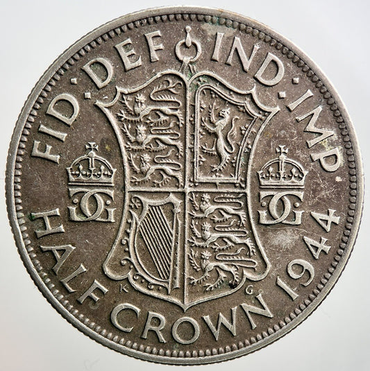 1944 George VI Half-Crown Silver Coin | Fine Collectable Grade