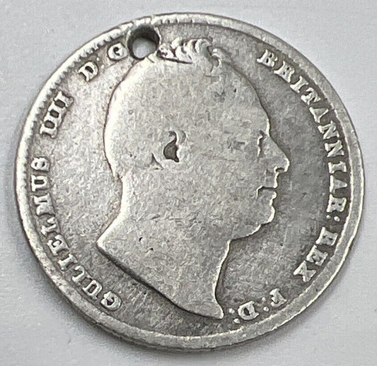 1834 William IV Sixpence | British Silver Coin | Worn Grade