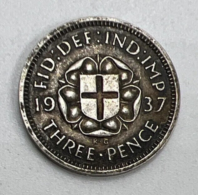 1937 Threepence | British Silver Coin | George VI | Collectable Grade