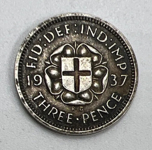 1937 Threepence | British Silver Coin | George VI | Collectable Grade
