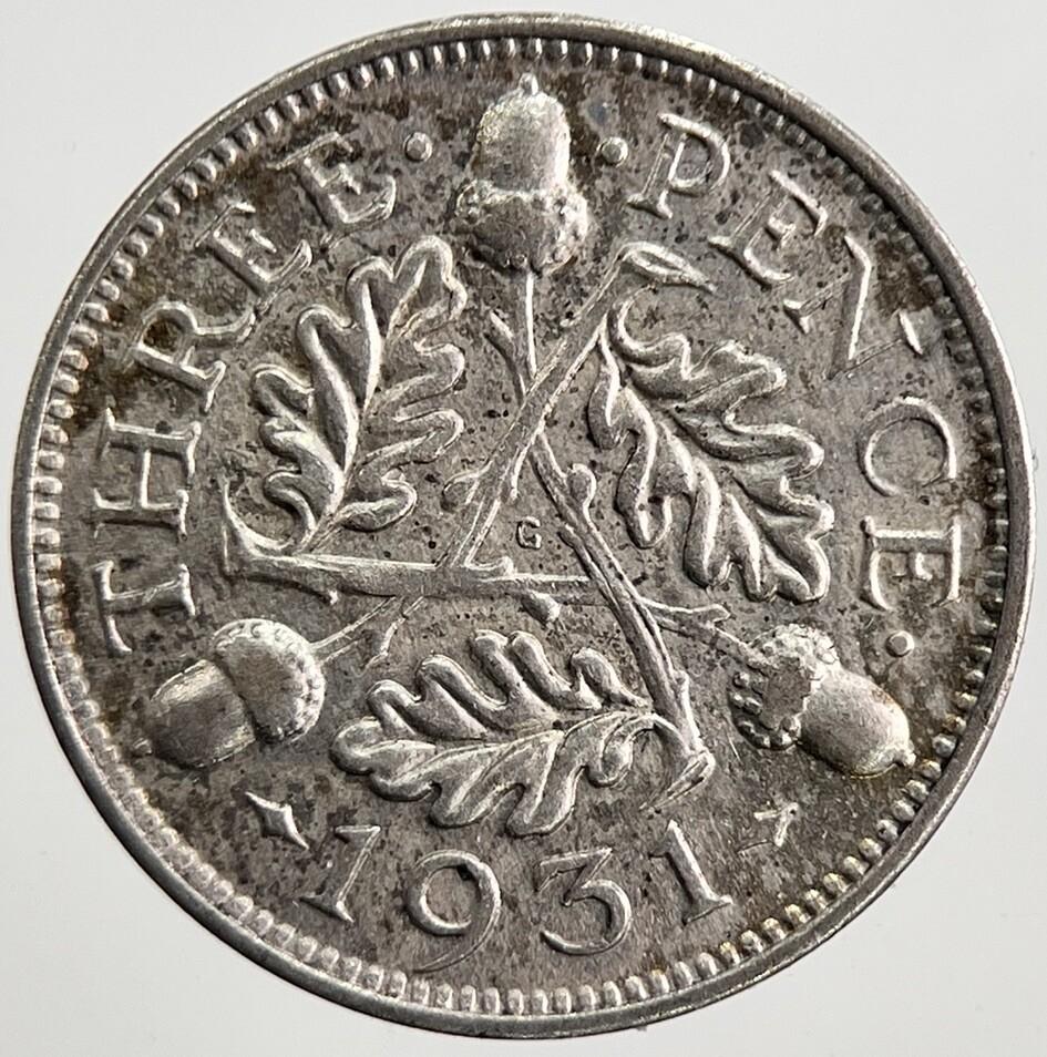1931 George V Threepence Silver Coin | Fine Collectable Grade