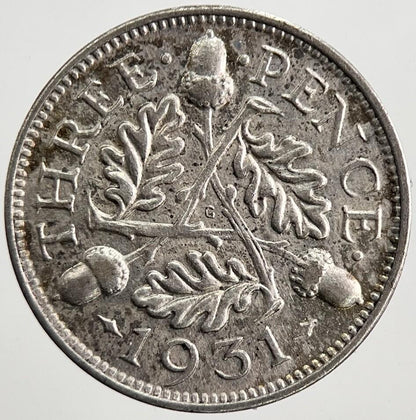 1931 George V Threepence Silver Coin | Fine Collectable Grade
