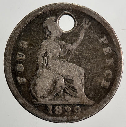 1839 Victoria Groat Four-Pence Silver Coin | Collectable Grade
