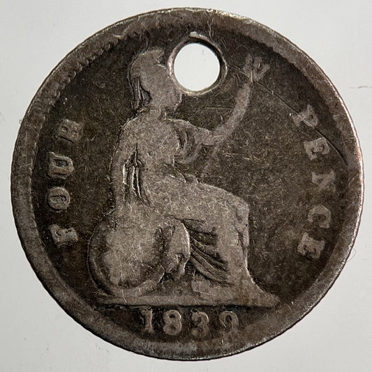 1839 Victoria Groat Four-Pence Silver Coin | Collectable Grade