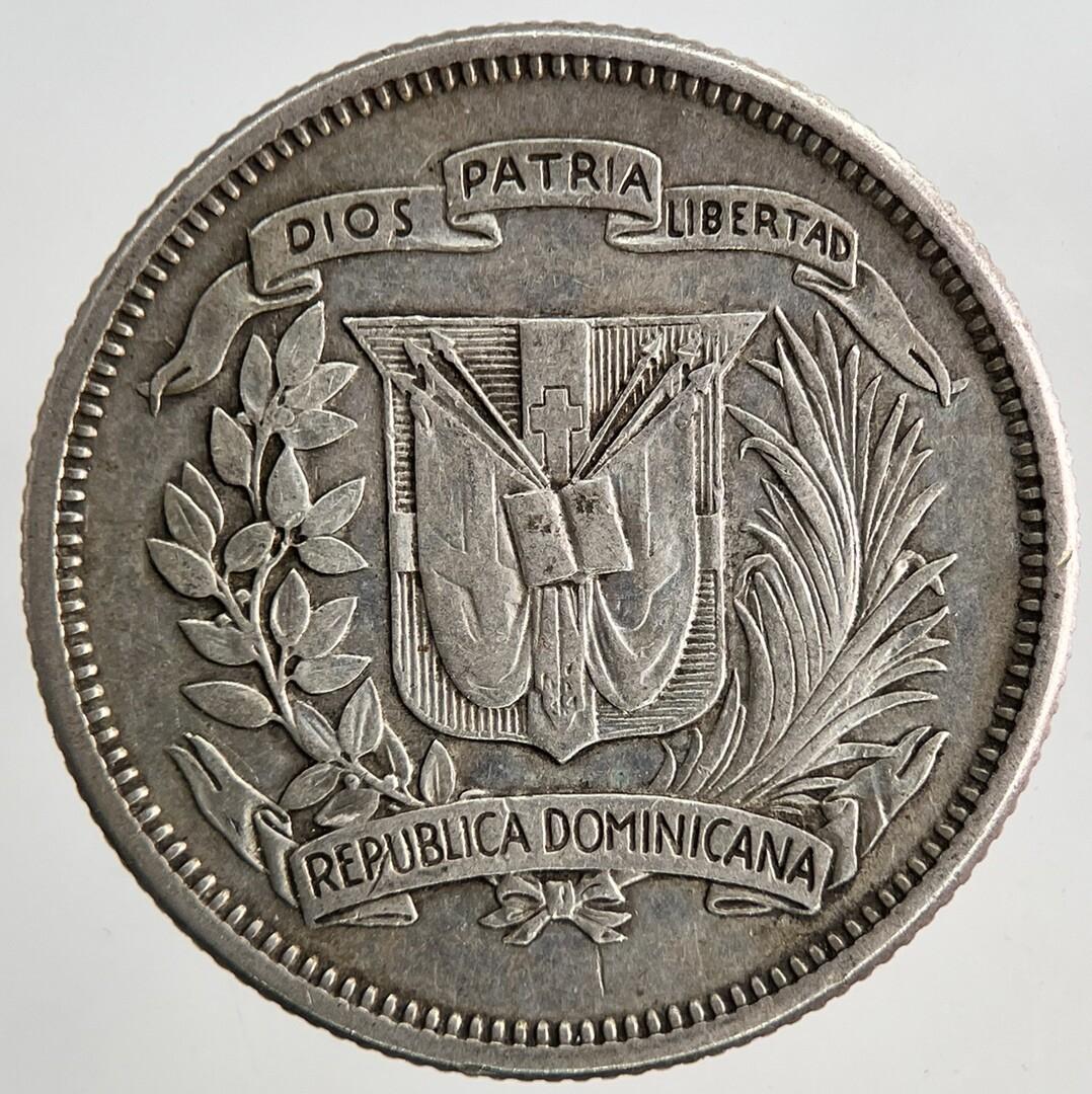 1942 Dominican Republic 25 Centavos Silver Coin | Very High Grade | a9024