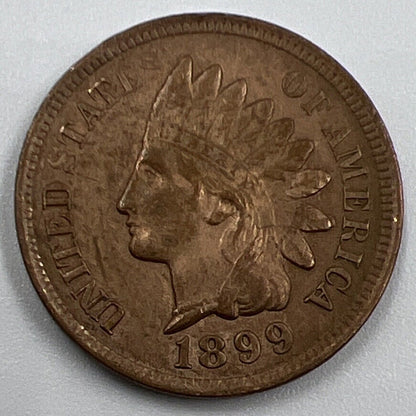 1899 US USA Indian Head One Cent | American Coin | Fine Grade
