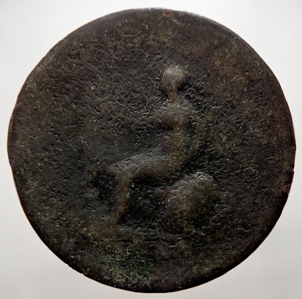 1799 George 3rd III Half-Penny British Coin | Worn Grade