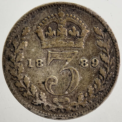 1889 Victoria Threepence Silver Coin | Collectable Grade