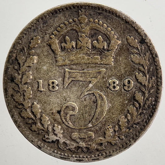 1889 Victoria Threepence Silver Coin | Collectable Grade