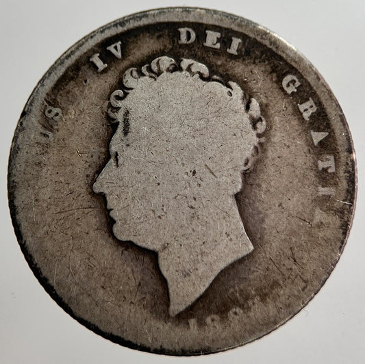 1825 George IV Shilling Silver Coin | Fair Grade | a8661