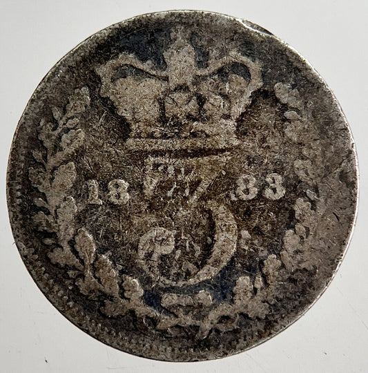 1883 Victoria Threepence Silver Coin | Collectable Grade | a8689