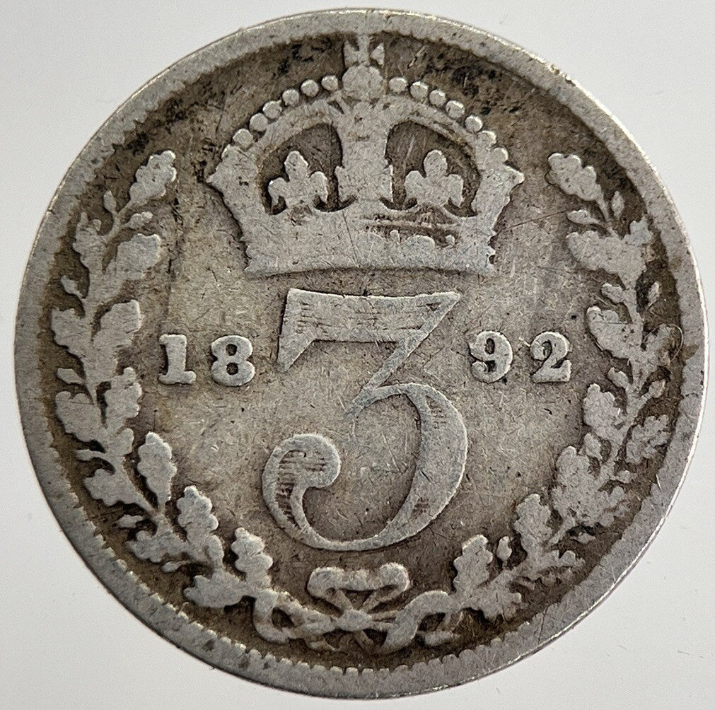 1892 Victoria Threepence Silver Coin | Collectable Grade | a8827