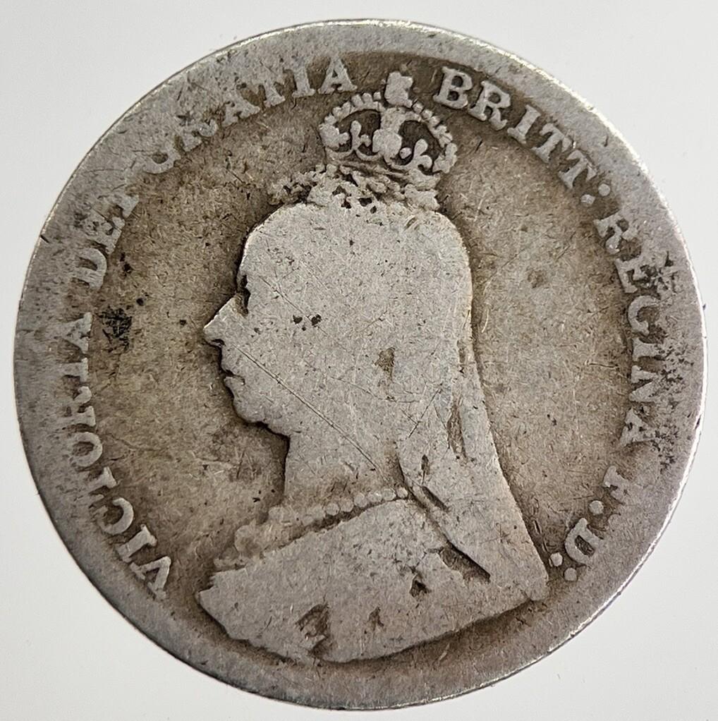 1892 Victoria Threepence Silver Coin | Collectable Grade | a8827