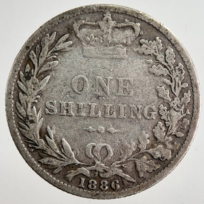 1886 Victoria Shilling Silver Coin | Collectable Grade | a8648