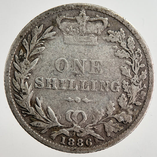1886 Victoria Shilling Silver Coin | Collectable Grade | a8648