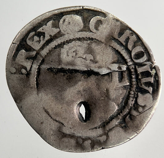 British Charles I 1st Penny Hammered Silver Coin | Collectable Grade | a9153