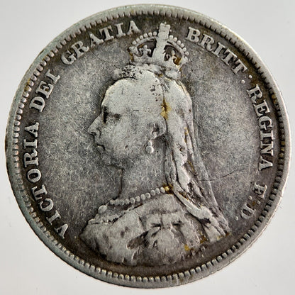 1887 Victoria Shilling Silver Coin | Collectable Grade | a8662