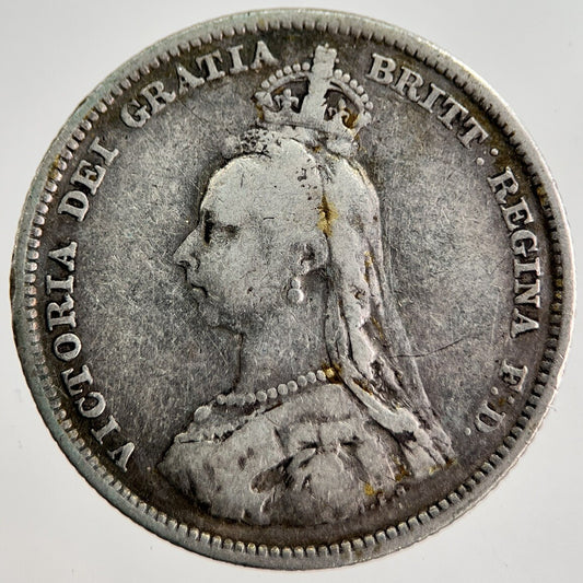 1887 Victoria Shilling Silver Coin | Collectable Grade | a8662