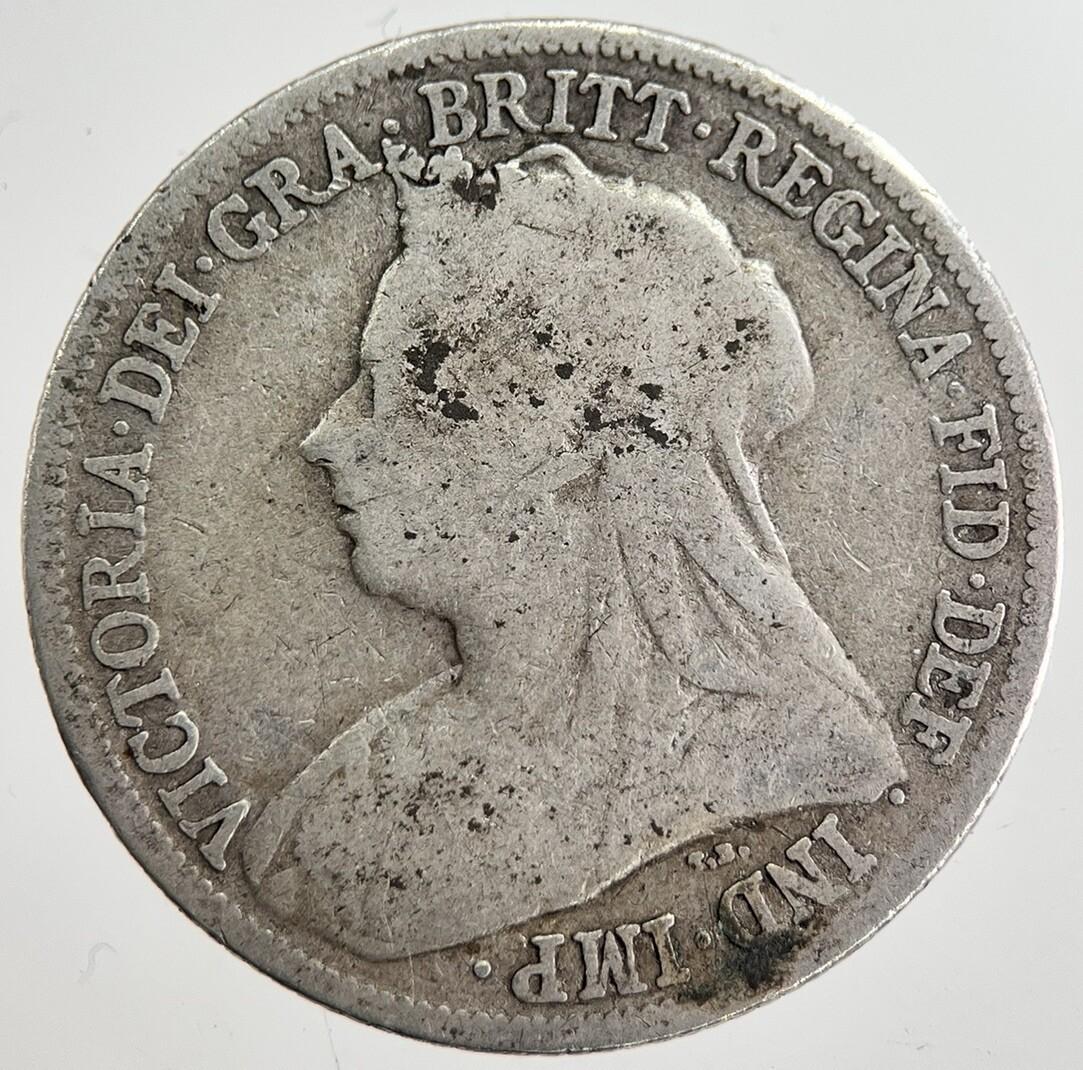 1894 Victoria Shilling Silver Coin | Fair Grade | a8644