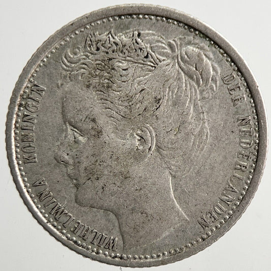 1903 Netherlands 10 Cents Silver Coin | Fine Collectable Grade | a9252