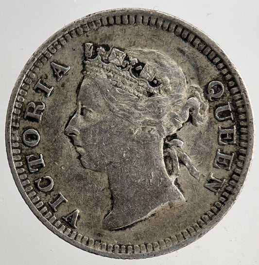 1889 Hong Kong 5 Cents Silver Coin | Very High Grade | a9177