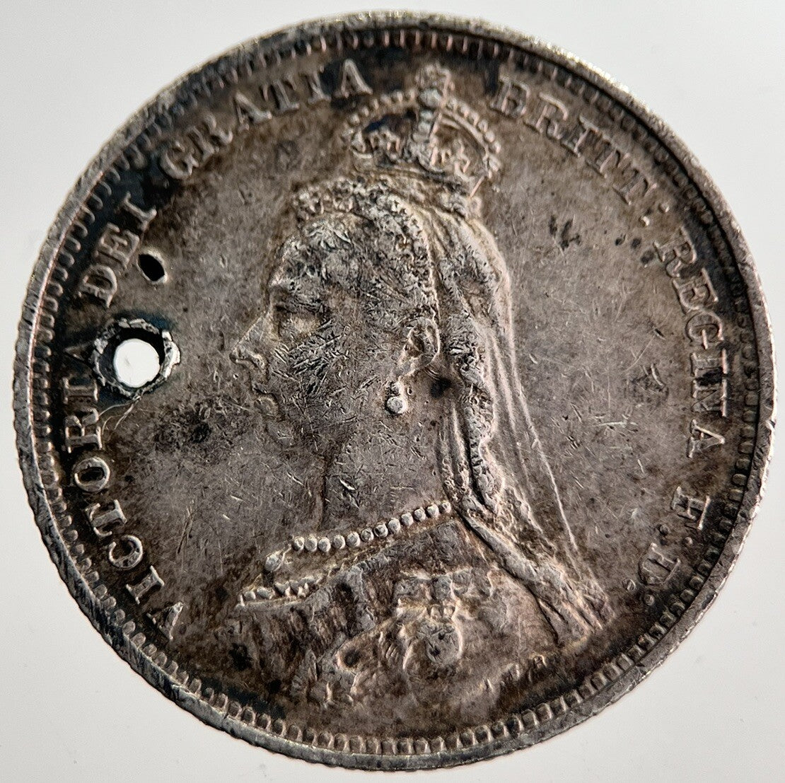 1887 Victoria Shilling Silver Coin | Very High Grade | a8663