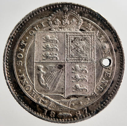 1887 Victoria Shilling Silver Coin | Very High Grade | a8663