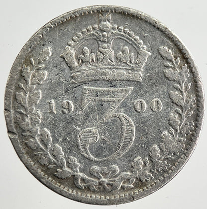 1900 Victoria Threepence Silver Coin | Collectable Grade | a8811